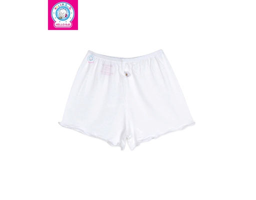 Quần Ngắn Dún Bèo Chất Liệu Bamboo QL0075 Cho Bé 18 Tháng Tuổi Màu Trắng HELLO BnB ảnh 1