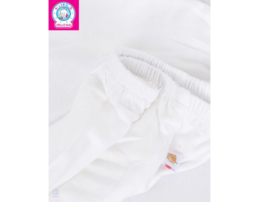 Quần Ngắn Dún Bèo Chất Liệu Bamboo QL0075 Cho Bé 18 Tháng Tuổi Màu Trắng HELLO BnB ảnh 2