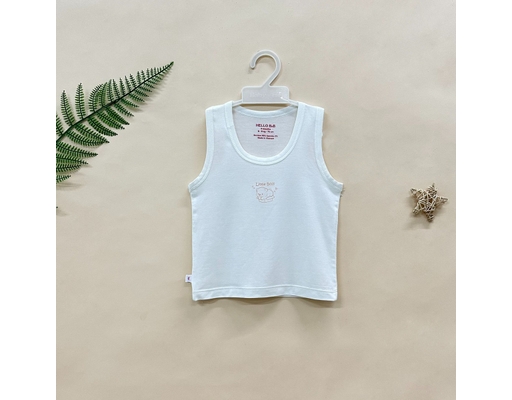 Áo 3 Lỗ Chất Liệu Bamboo AL0077 Cho Bé 24 Tháng Tuổi Màu Trắng HELLO BnB ảnh 0
