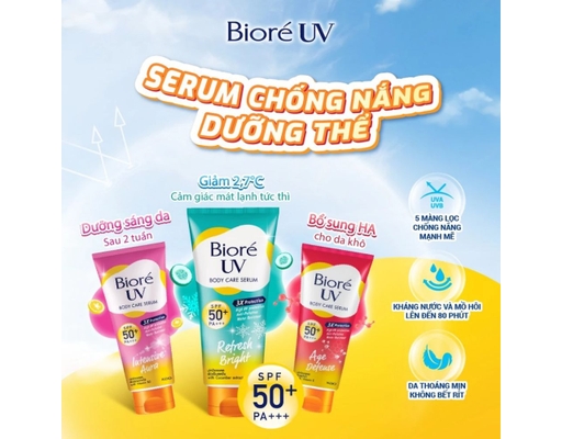 Serum Chống Nắng Dưỡng Thể Kháng Bụi Sáng Mịn Mát Lạnh 230ml Bioré ảnh 3