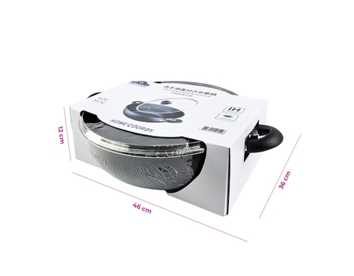 Chảo Chống Dính Lòng Sâu Kèm Nắp Kính 34cm HÓME CÓORDY ảnh 1
