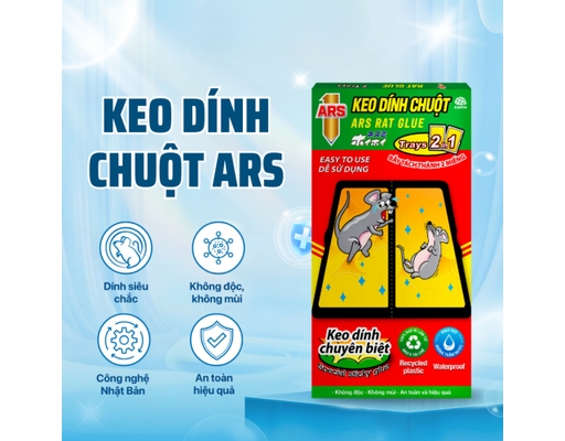 Hộp 2 Miếng Keo Dính Chuột x 20g Ars ảnh 1