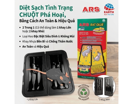 Hộp 2 Miếng Keo Dính Chuột x 20g Ars ảnh 2