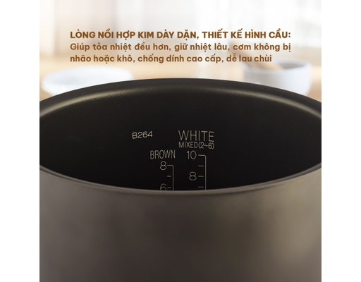 [Đặt Trước] Nồi Cơm Điện Cao Tần NP-HBQ10-XA 1L Zojirushi ảnh 6