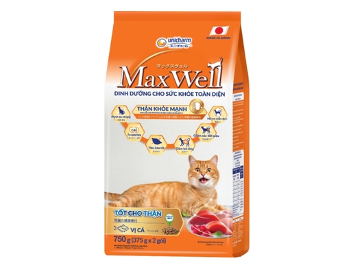 Thức Ăn Dạng Hạt Cho Mèo Trưởng Thành Tốt Cho Thận Vị Cá 750g Max Well ảnh 0