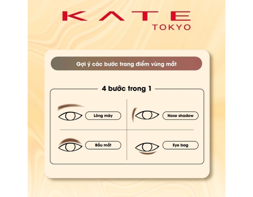 Bột Tán Lông Mày Desgining Eyebrown 3D EX6 Màu Nâu Đỏ 2.2g KATE ảnh 6