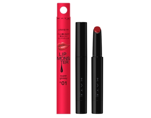 Son Bóng Đầu Vặn 1 Chiều Monster Super Glossy G01 Màu Đỏ Mận 1.6g KATE ảnh 0