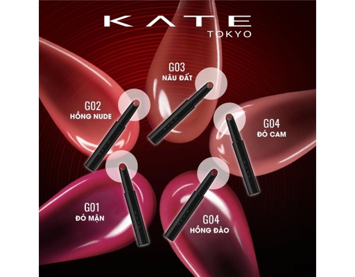 Son Bóng Đầu Vặn 1 Chiều Monster Super Glossy G01 Màu Đỏ Mận 1.6g KATE ảnh 7