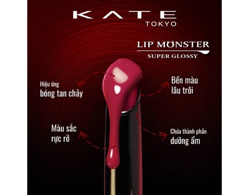 Son Bóng Đầu Vặn 1 Chiều Monster Super Glossy G03 Màu Nâu Đất 1.6g KATE ảnh 4