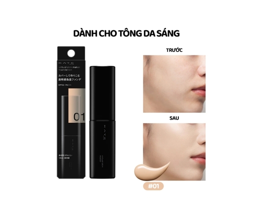 Kem Nền Nâng Tông Tự Nhiên Virtual Skin Maker Foundation Màu 01 Cho Da Sáng 25ml KATE ảnh 1