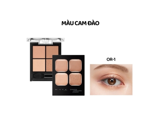 Phấn Mắt Popping Silhouette Shadow OR1 Màu Cam Đào 3.6g KATE ảnh 1