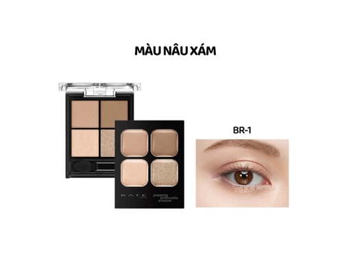 Phấn Mắt Popping Silhouette Shadow BR1 Màu Nâu Xám 3.6g KATE ảnh 1