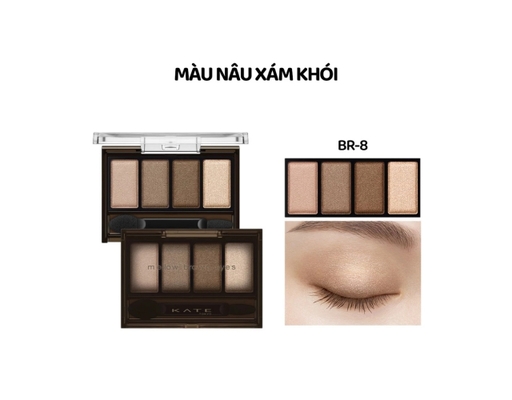 Phấn Mắt Tông Nâu Mellow Brown Eyes BR8 Màu Nâu Xám Khói 4.2g KATE ảnh 1
