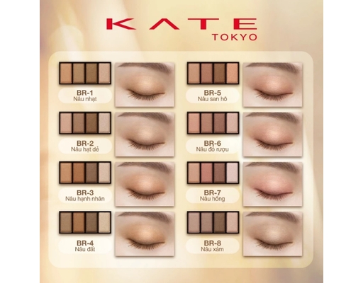 Phấn Mắt Tông Nâu Mellow Brown Eyes BR8 Màu Nâu Xám Khói 4.2g KATE ảnh 4