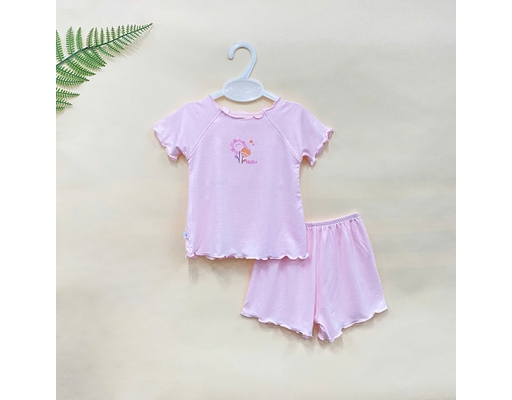 Bộ Raplan Dún Bèo BN0084 Cho Bé 18 Tháng Tuổi Màu Hồng Pastel, Cam Cà Rốt Pastel, Vàng Pastel HELLO BnB ảnh 0