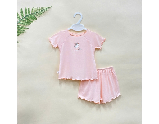 Bộ Raplan Dún Bèo BN0084 Cho Bé 18 Tháng Tuổi Màu Hồng Pastel, Cam Cà Rốt Pastel, Vàng Pastel HELLO BnB ảnh 1