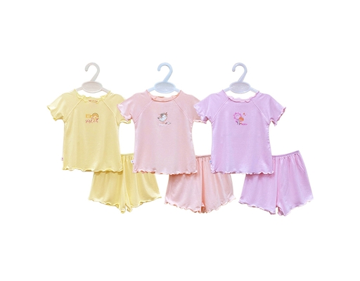 Bộ Raplan Dún Bèo BN0084 Cho Bé 18 Tháng Tuổi Màu Hồng Pastel, Cam Cà Rốt Pastel, Vàng Pastel HELLO BnB ảnh 3