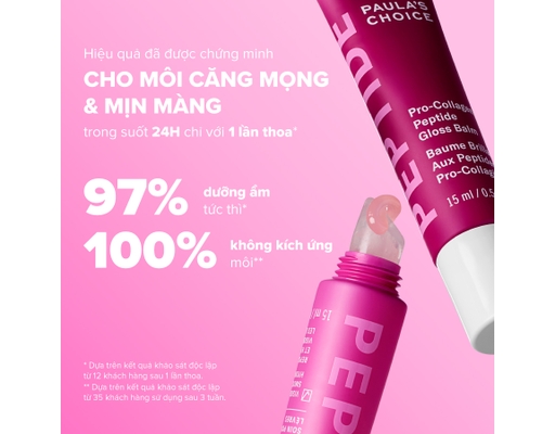 Son Dưỡng Căng Mọng Giảm Nếp Nhăn Pro-Collagen Peptide Gloss Balm 15ml Paula's Choice ảnh 5
