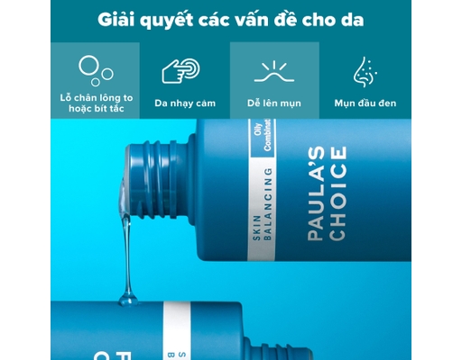 Nước Cân Bằng Độ Ẩm Thu Nhỏ Lỗ Chân Lông Skin Balancing Pore-Reducing Toner 190ml Paula's Choice ảnh 3