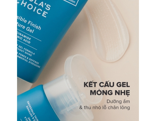 Gel Dưỡng Ẩm Giảm Dầu Thu Nhỏ Lỗ Chân Lông Invisible Finish Moisture Gel 60ml Paula's Choice ảnh 4