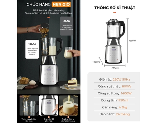 Máy Xay Sữa Hạt ECO AC-145 Dung Tích 1.75L Magic ảnh 14