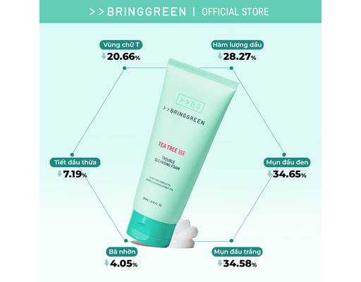 Kem Dưỡng Ẩm Làm Dịu Da Tràm Trà Rau Má Tea Tree Cica Soothing Cream Plus 100ml Bring Green ảnh 5