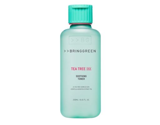 Toner Tràm Trà Rau Má Cho Da Mụn Tea Tree Cica Soothing Toner 250ml Bring Green ảnh 0