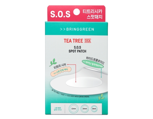 Miếng Dán Mụn Tràm Trà Rau Má Tea Tree Cica Sos Spot Patch 100 Miếng Bring Green ảnh 0