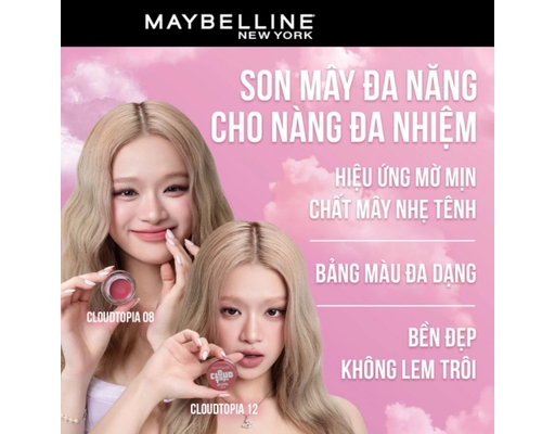 Son Và Má Đa Năng Cloudtopia Cheek & Lip Mousse Màu 08 Enchanted Mauve 5g MAYBELLINE ảnh 4
