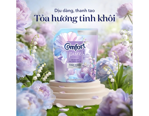 Nước Xả Vải Hương Hoa Trắng Tinh Khôi 3.6L Comfort ảnh 3