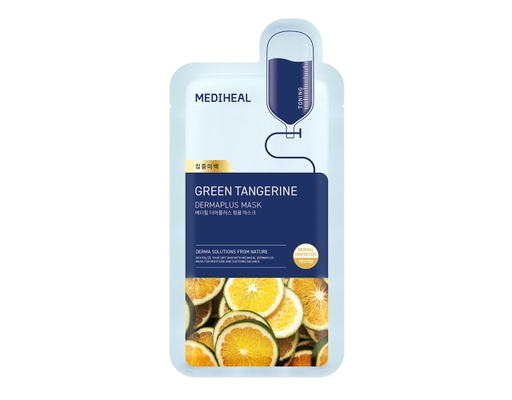 Mặt Nạ Dưỡng Sáng, Mờ Thâm Chiết Xuất Quýt Xanh Dermaplus Green Tangerine 22ml Mediheal ảnh 0
