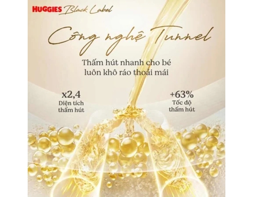Tã Dán Huggies Black Label S44 Cho Bé 4-8kg 44 Miếng Huggies ảnh 4