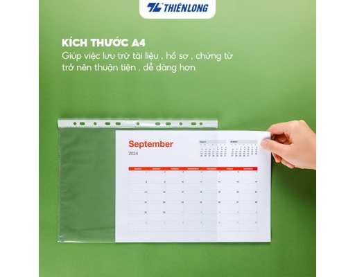 Bìa Lỗ FO-CS02 Túi 100 Tờ Thiên Long ảnh 3