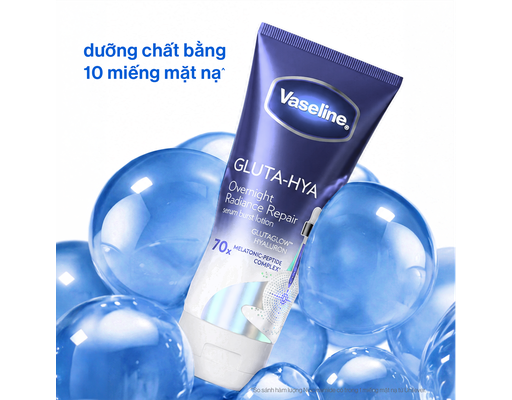 Sữa Dưỡng Thể Dưỡng Sáng Da Ban Đêm Gluta Hya 330ml Vaseline ảnh 2