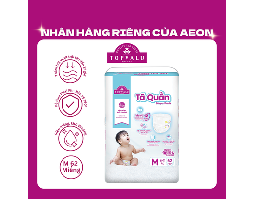 Tã Quần M62 Cho Bé Từ 6-11kg 62 Miếng TOPVALU ảnh 0