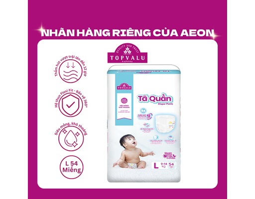 Tã Quần L54 Cho Bé Từ 9-14kg 54 Miếng TOPVALU ảnh 0