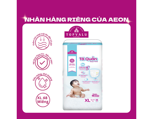 Tã Quần XL48 Cho Bé Từ 12-17kg 48 Miếng TOPVALU ảnh 0