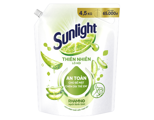 Nước Rửa Chén Thiên Nhiên Hương Lô Hội Túi 4.5kg Sunlight ảnh 0