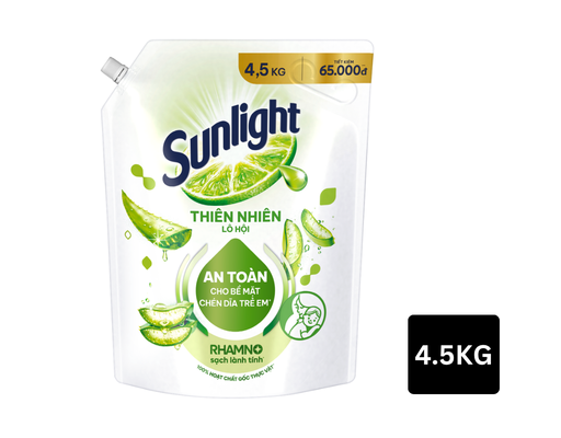 Nước Rửa Chén Thiên Nhiên Hương Lô Hội Túi 4.5kg Sunlight ảnh 2