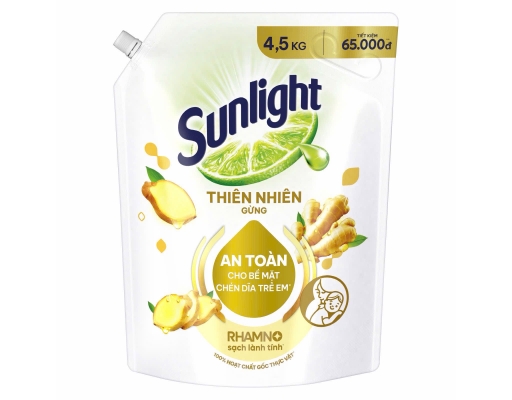 Nước Rửa Chén Thiên Nhiên Hương Gừng Túi 4.5kg Sunlight ảnh 0