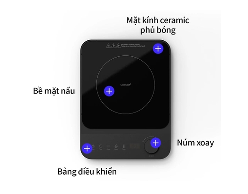 Bếp Điện Từ Đơn EJI352BLK 2000W LocknLock ảnh 2