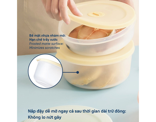 Hộp Thực Phẩm Trữ Đông Tròn 1000ml Inochi ảnh 7