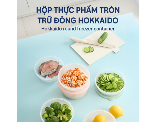 Hộp Thực Phẩm Trữ Đông Tròn 1500ml Inochi ảnh 4