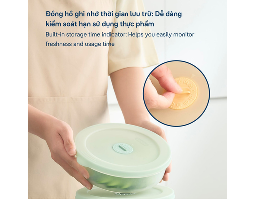 Hộp Thực Phẩm Trữ Đông Tròn 1500ml Inochi ảnh 6