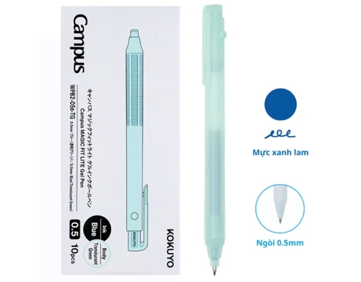 Bút Gel Mực Xanh Magic Fit Lite WPB2-05B-TG Vỏ Xanh Lá Campus ảnh 1