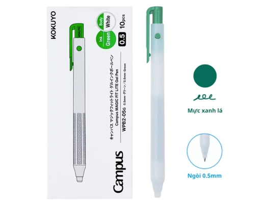 Bút Gel Magic Fit Lite WPB2-05G Mực Xanh Lá Campus ảnh 1