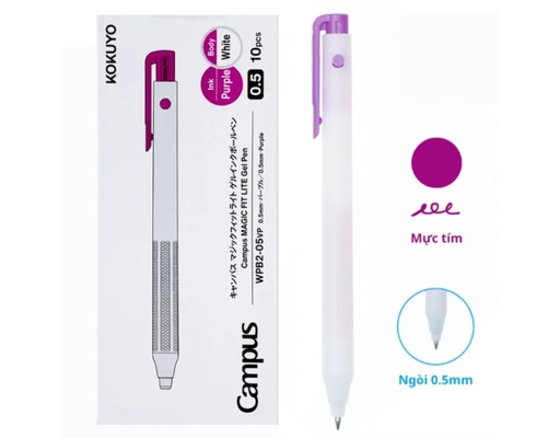 Bút Gel Magic Fit Lite WPB2-05VP Mực Hồng Campus ảnh 1