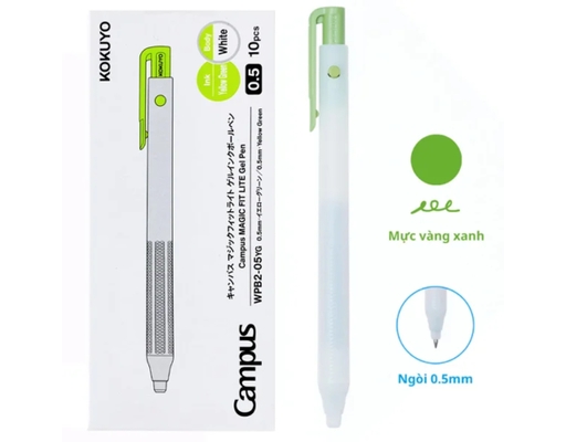 Bút Gel Magic Fit Lite WPB2-05YG Mực Vàng Cam Campus ảnh 1