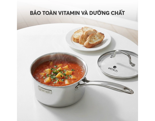 Bộ Nồi Inox Liền Khối EL2485IN02 Size 16,20,24, Chảo 26cm Elmich ảnh 6