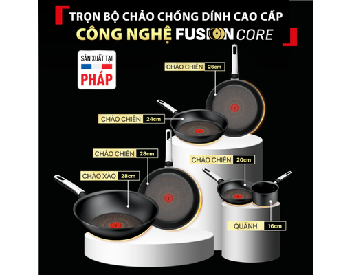 Chảo Chiên Chống Dính PTFE Fusion Core 28cm Tefal ảnh 12